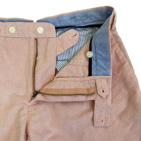 Polo Ralph Lauren Sz32 Cotton Chino Shorts Pale Pink Preppy Flat Front Old Money - Picture 7 of 16